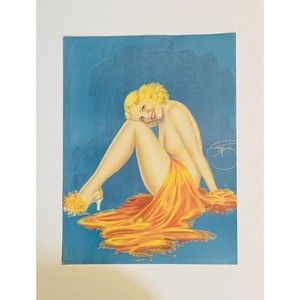 Vintage Billy DeVorss Glamour Blond Girl Pin-Up Print